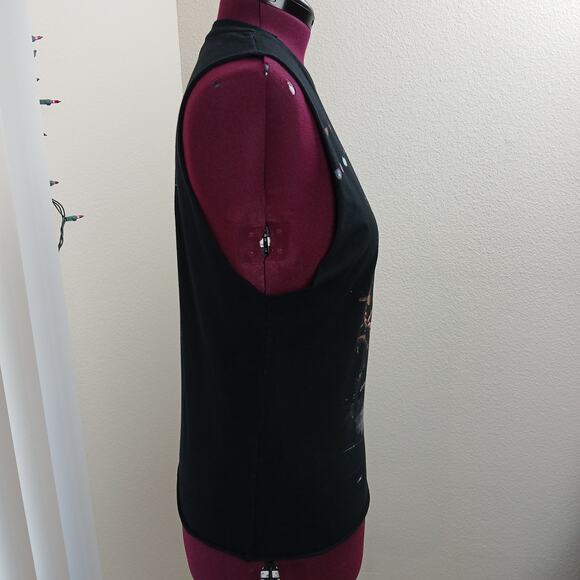 Zara Trafaluc KISS Graphic Muscle Tee M retro distressed sleeveless tank top TRF - Picture 4 of 16